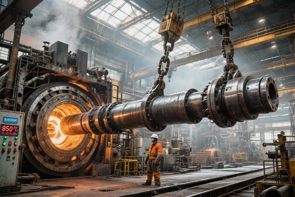 Heat treatment of carbon steel shaft industrial quenching process