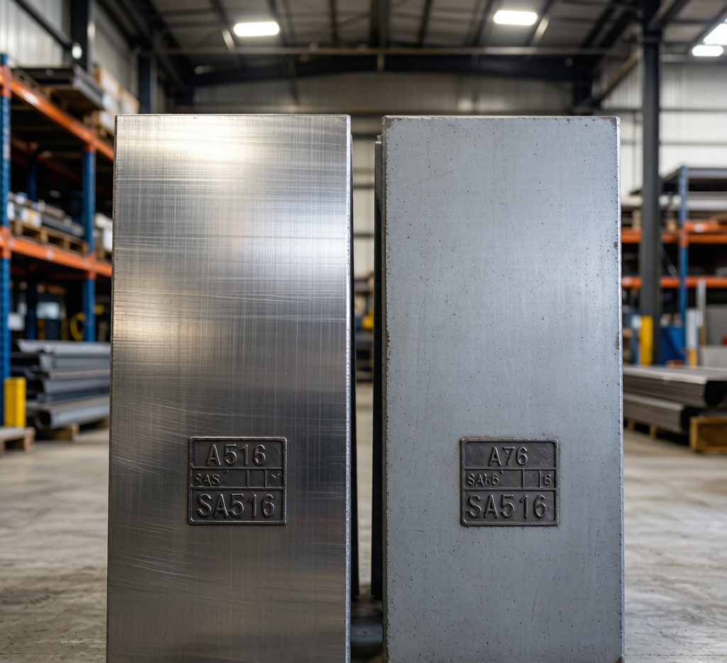 ASTM A516 vs A36 carbon steel comparison for pressure vessel and structural applications