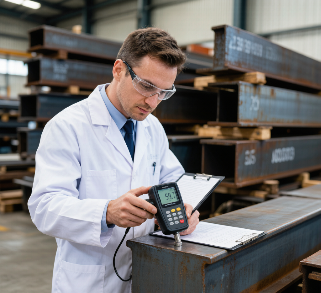 ASTM A516 Gr 70 normalized carbon steel plate thickness measurement inspection