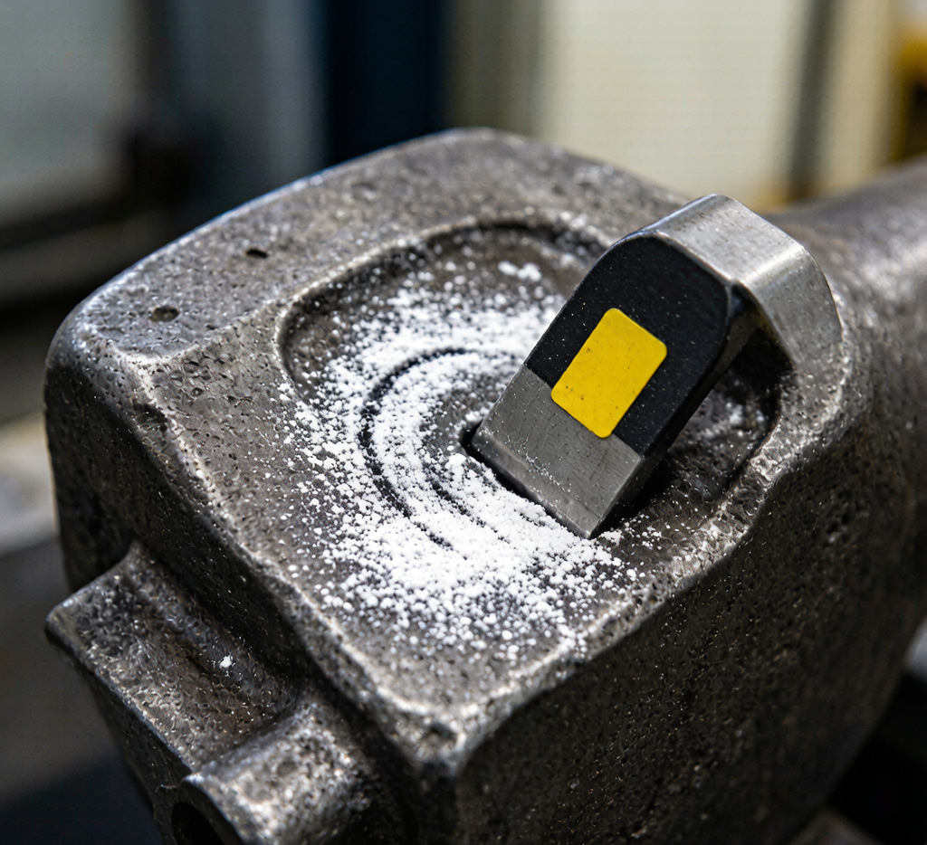 Magnetic particle inspection of carbon steel forging surface
