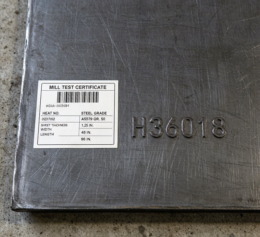 carbon steel mill test certificate quality