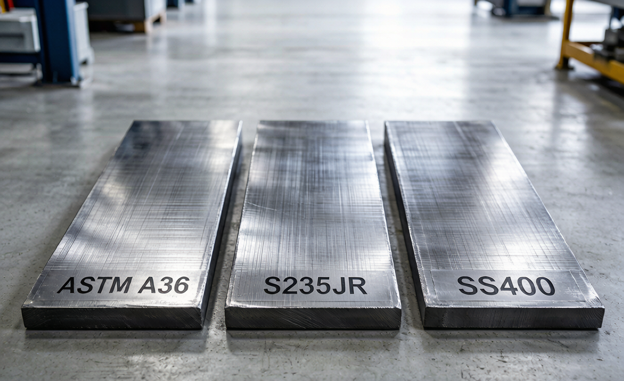 ASTM A36 vs S235JR vs SS400 carbon steel plate comparison