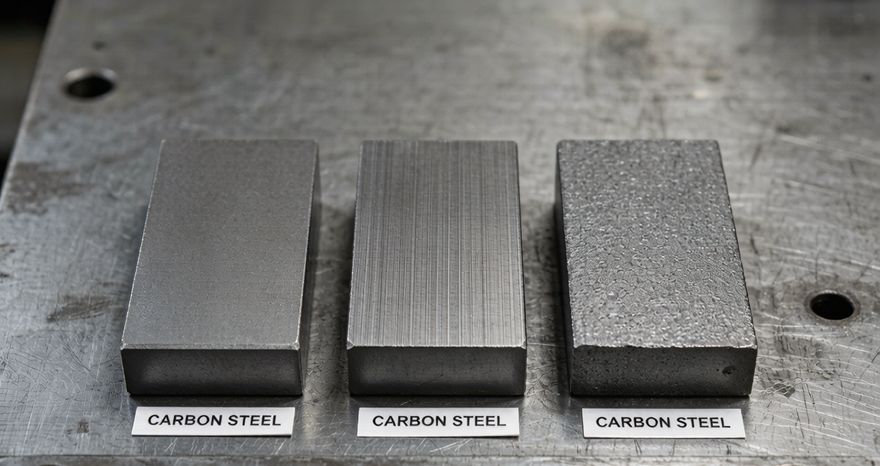 Steel plate stamping with grade label