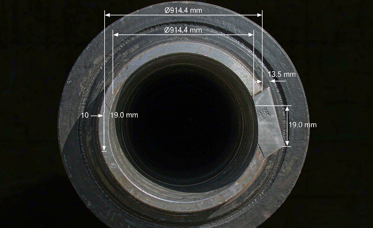 API 5L X42 line pipe ends beveled for field welding