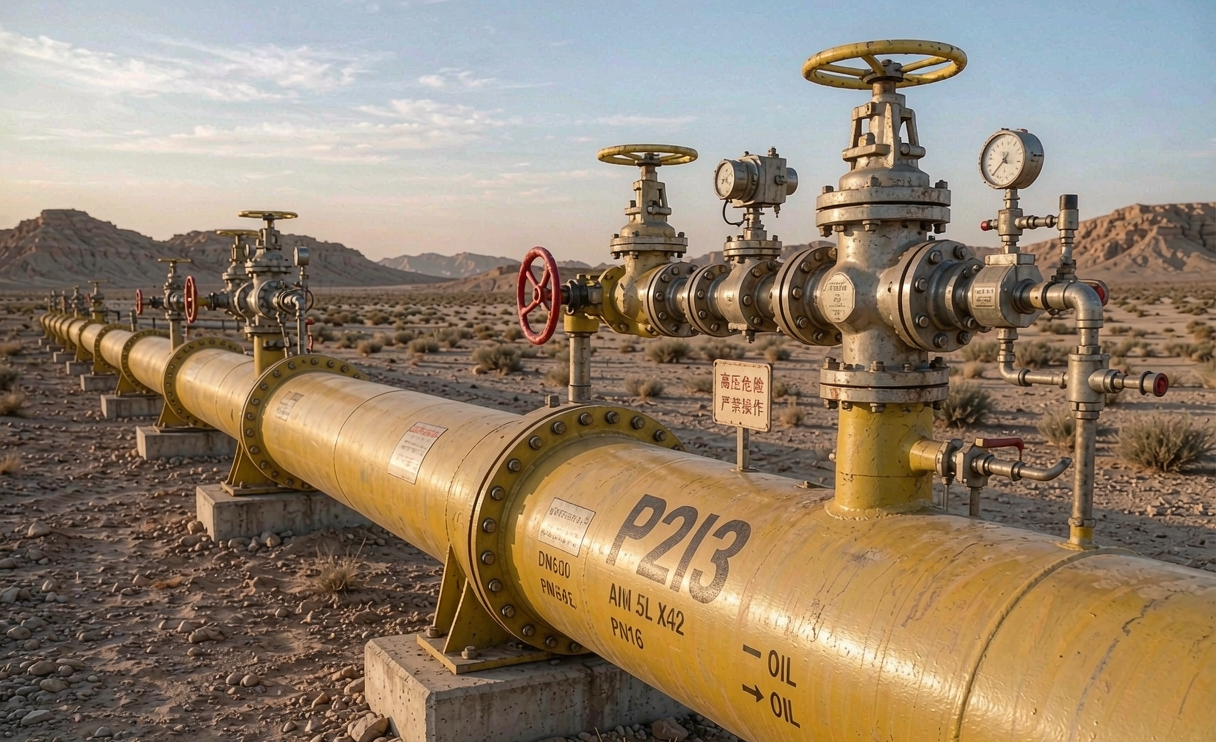 API 5L X42 line pipe installed in onshore oil and gas gathering network