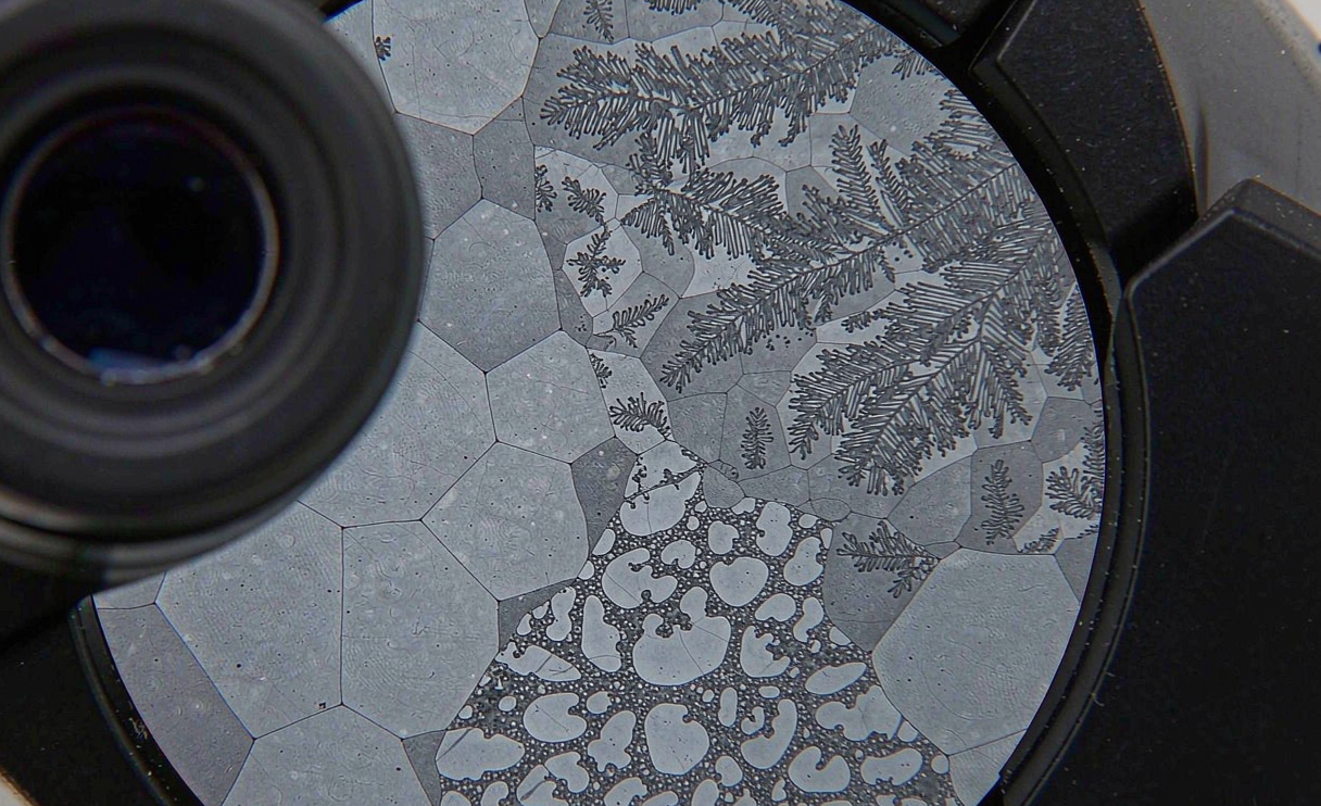 Metallographic microstructure of normalized carbon steel boiler tube