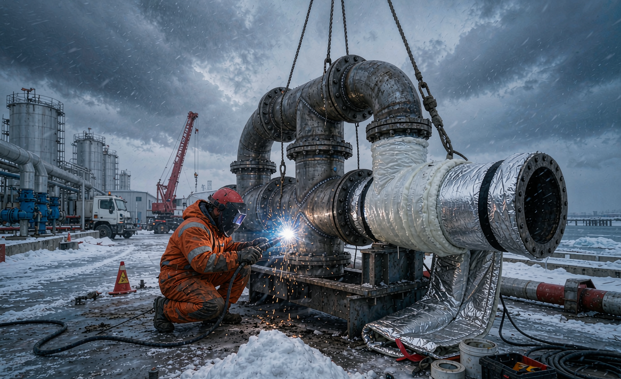 Welded ASTM A333 low temperature pipe spool for arctic LNG project