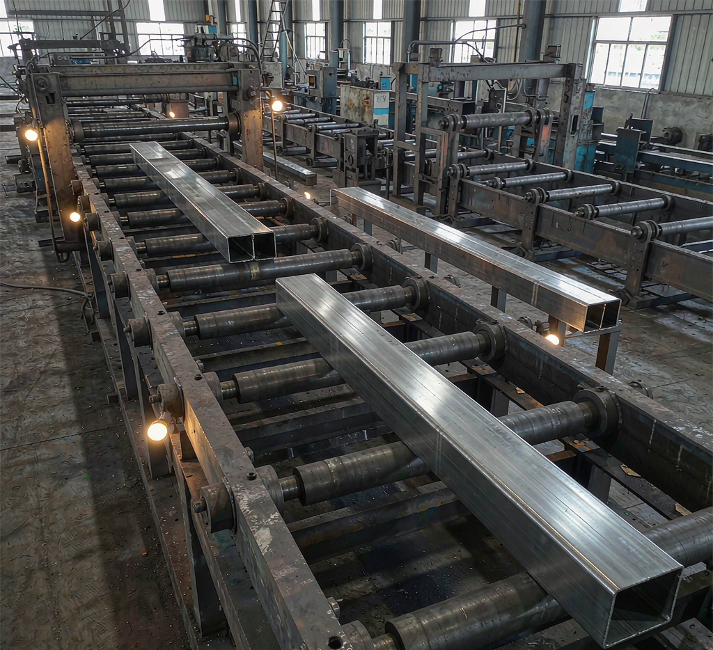 Square tube mill production line for ASTM A500 carbon steel tubing