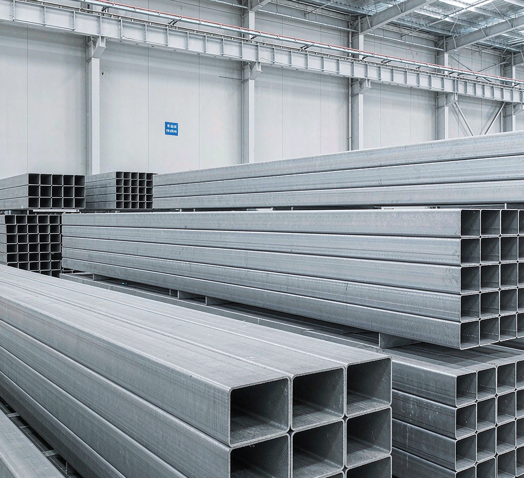 Bundled carbon steel rectangular hollow section tubes