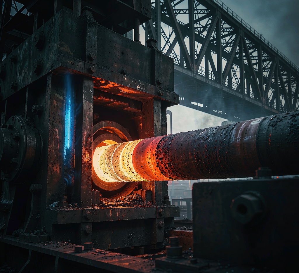 Carbon steel round bar production line with sizing rolls