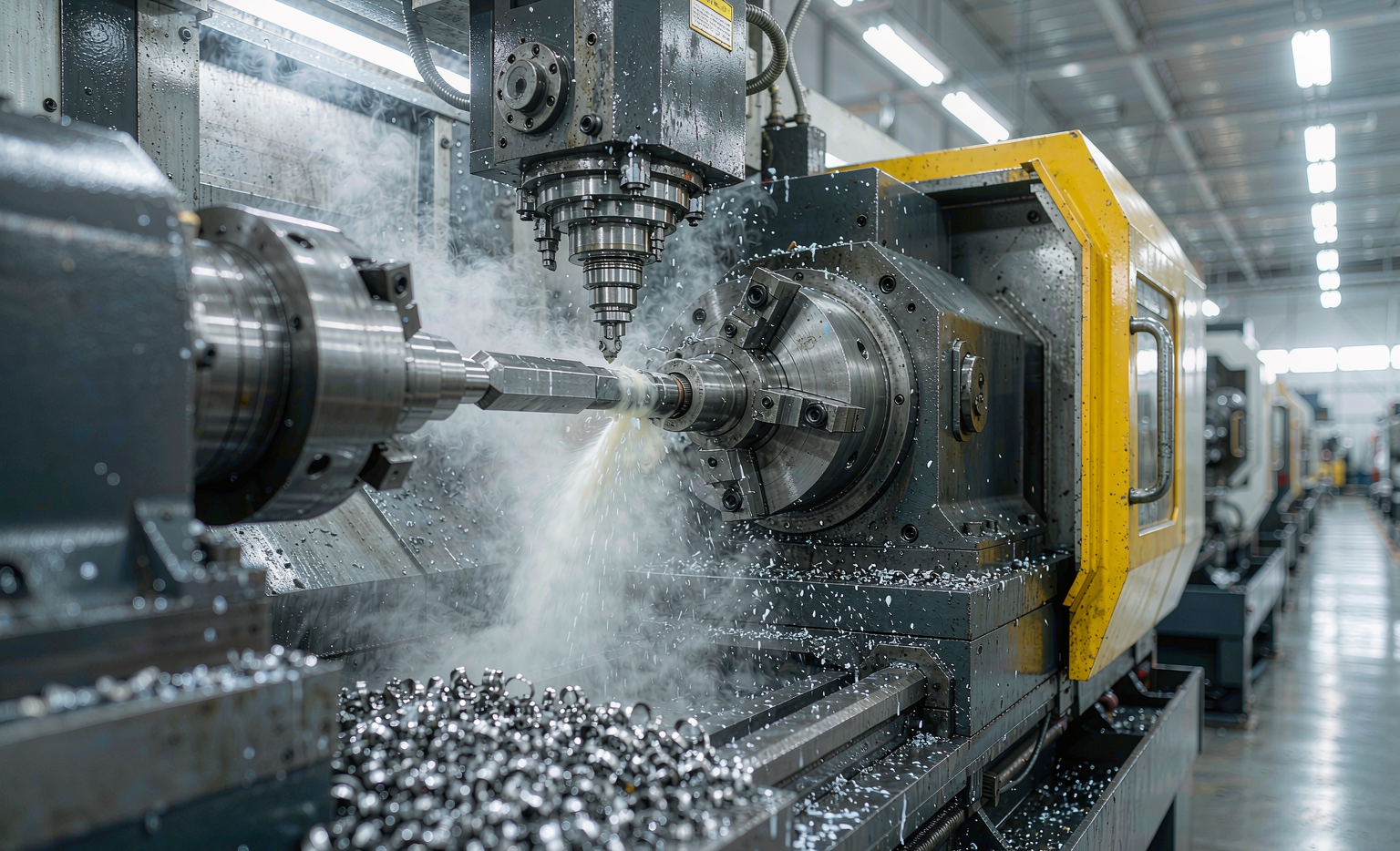 Carbon steel blind flange facing machining on a CNC lathe