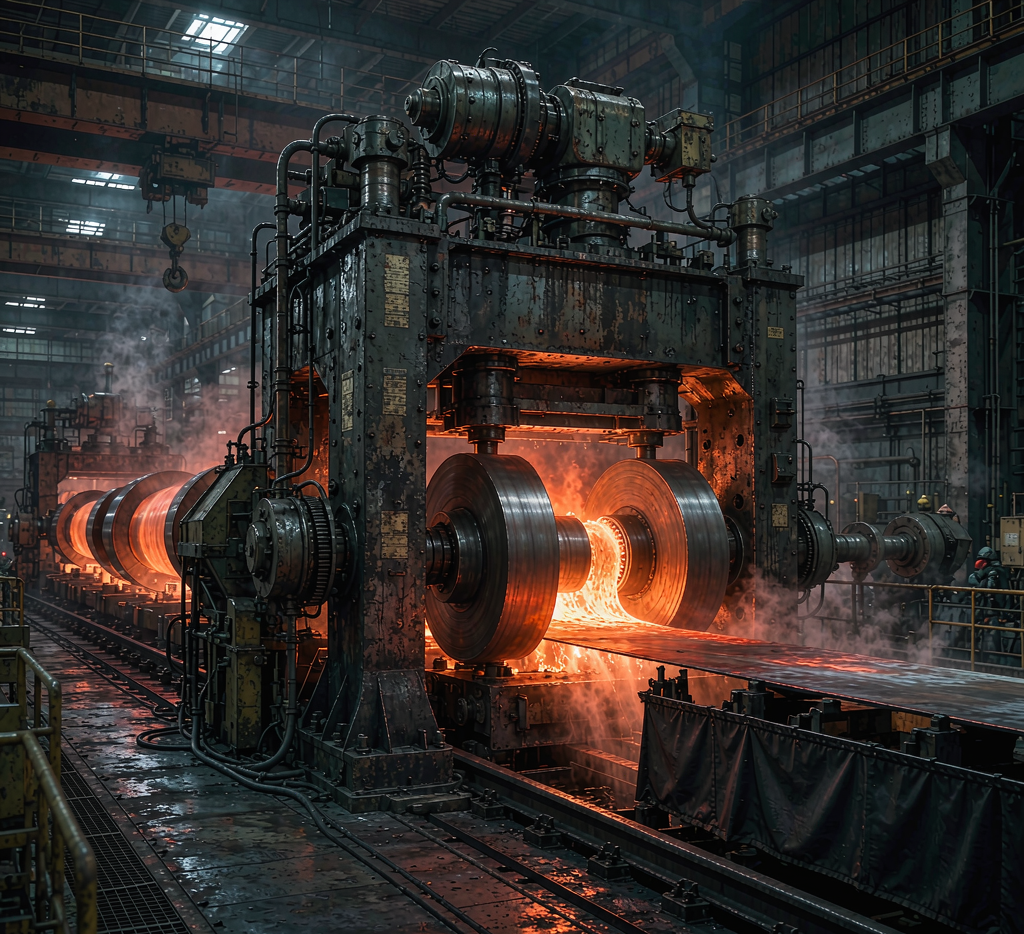 Carbon steel T-bar rolling mill with hot-rolled section