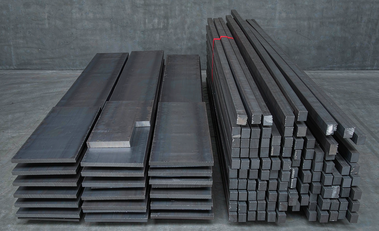 Warehouse safety stock of carbon steel bars and plates