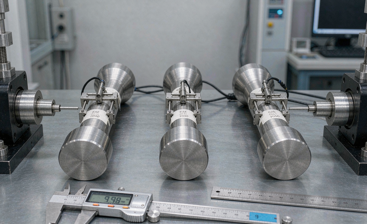 Tensile test specimens for SAE 1040 1045 1050 carbon steel
