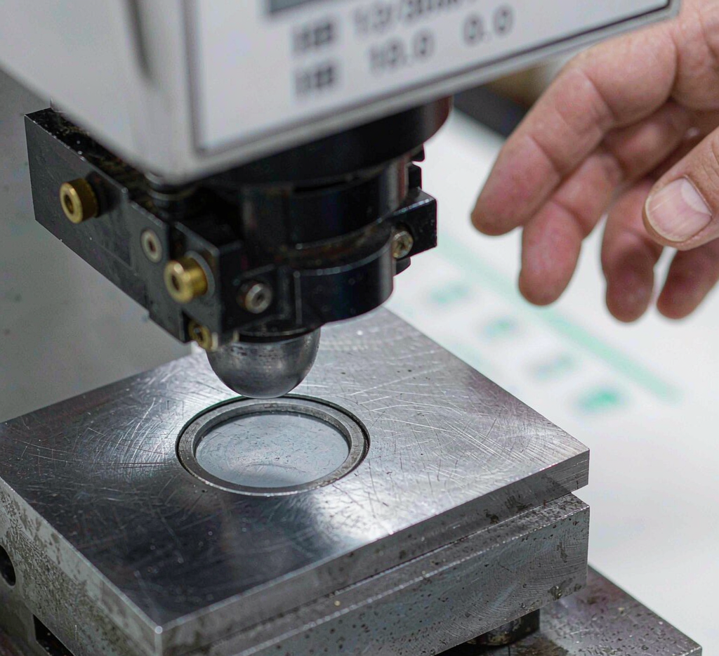 Hardness test comparison for SAE 1055 1060 1070 carbon steel specimens