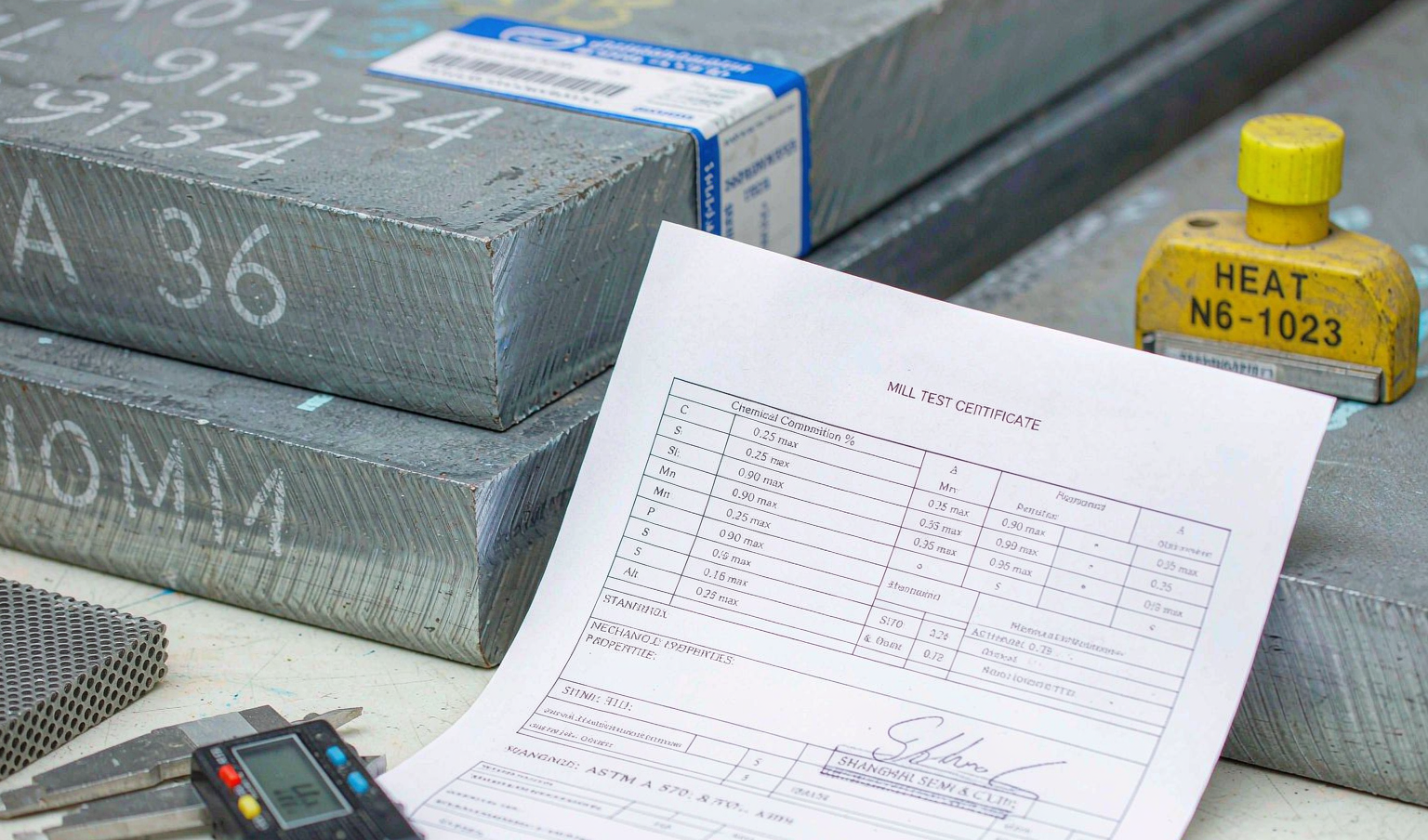 Steel export shipment documents and container loading at port